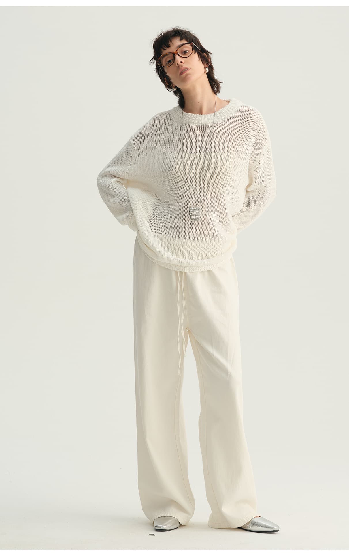 Pull Ajouré Effet Lin & Papier — Maille Aérienne Loose Sveltness